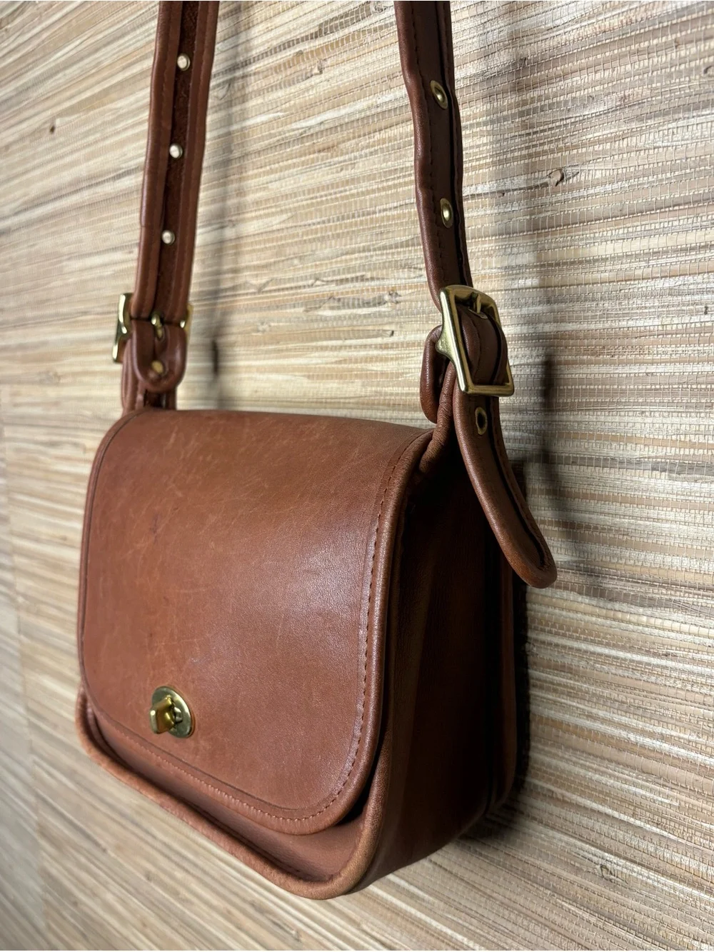 Vintage Coach Legacy Small Flap Bag British Tan